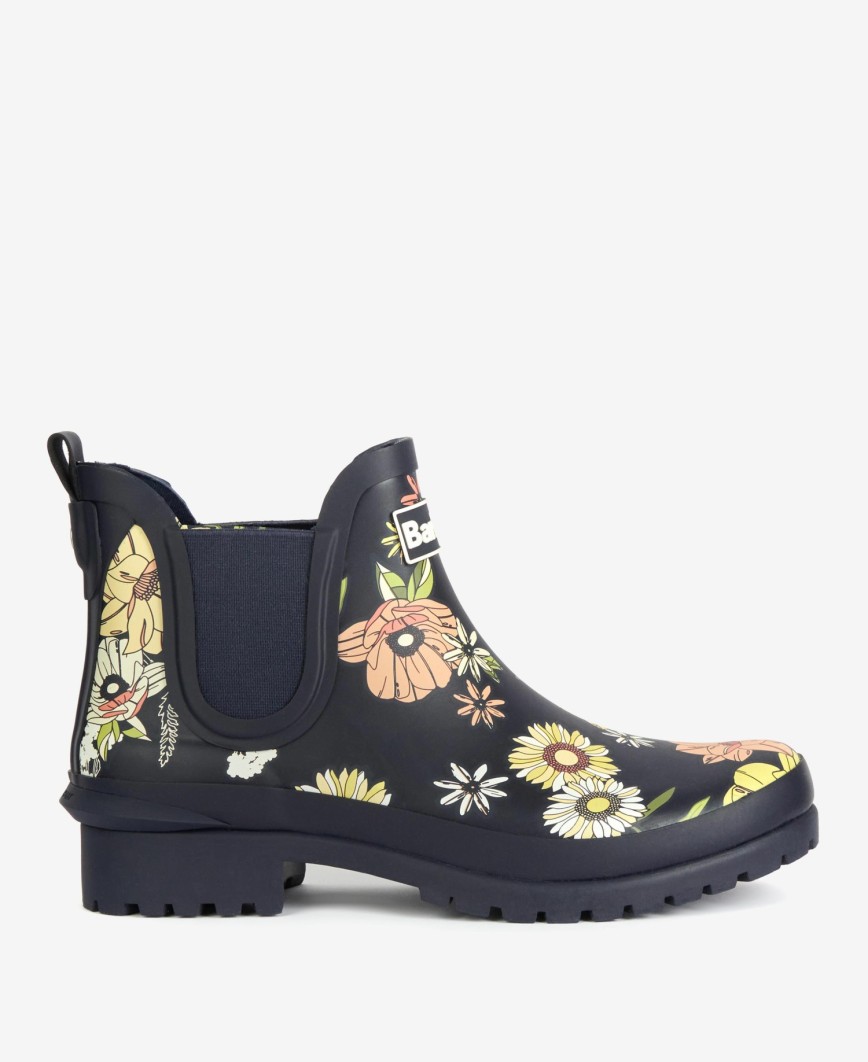 Barbour Barbour Wilton Wellingtons Navy Floral | Women Wellingtons